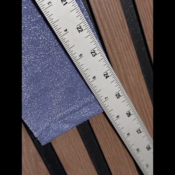 Free People Shirt Large Womens Purple Metallic Shiny Long Sleeve Nylon Top - Picture 5 of 9